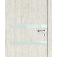 Дверь межкомнатная DO-513 Белая лиственница/стекло Белое