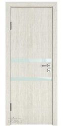 Дверь межкомнатная DO-513 Белая лиственница/стекло Белое