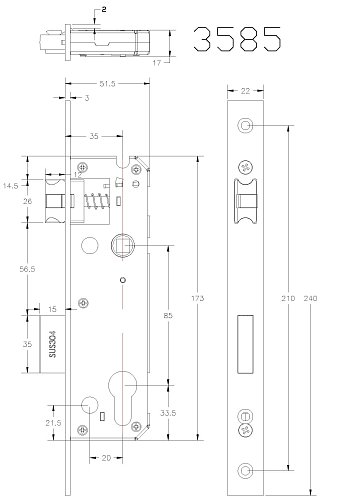 Электронный гостиничный замок HSU-9939-S