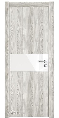 ШИ дверь DO-601 Айс/стекло Белое