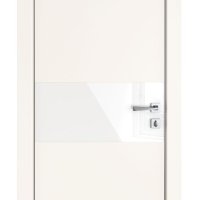 ШИ дверь DO-601 Сливки/стекло Белое