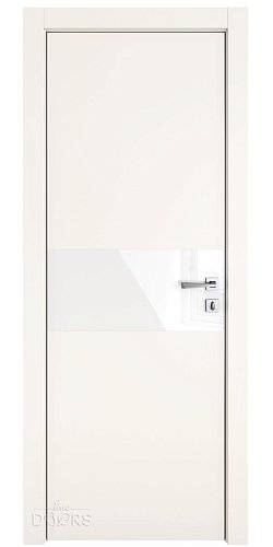 ШИ дверь DO-601 Сливки/стекло Белое