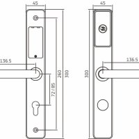 Электронный гостиничный онлайн замок HSU-9939BT-S  в наличии