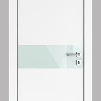 Дверь межкомнатная DO-509 Белый бархат/стекло Белое