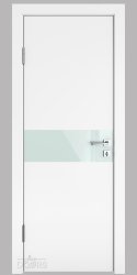 Дверь межкомнатная DO-509 Белый бархат/стекло Белое