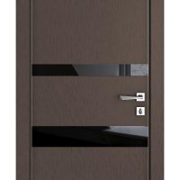 ШИ дверь DO-612 Бронза/стекло Черное