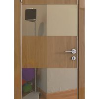 Дверь межкомнатная DO-508 Анегри темный/зеркало Бронза