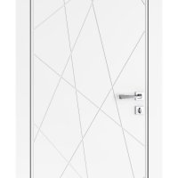 Дверь межкомнатная Абстракция Белый бархат