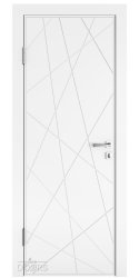 Дверь межкомнатная Абстракция Белый бархат