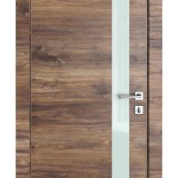 ШИ дверь DO-607 Лофт темный/стекло Белое