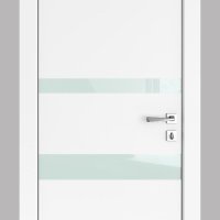 ШИ дверь DO-612 Белый бархат/стекло Белое