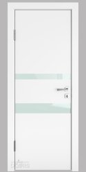 ШИ дверь DO-612 Белый бархат/стекло Белое