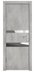 ШИ дверь DO-612 Бетон светлый/Зеркало