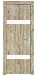 ШИ дверь DO-602 Рустик натуральный/стекло Белое