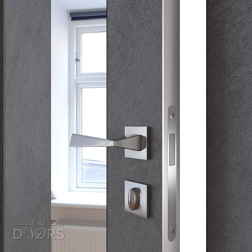 Дверь межкомнатная DO-504 Бетон темный/Зеркало