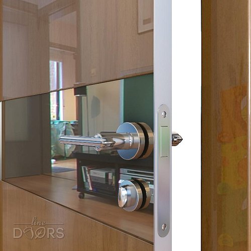 Дверь межкомнатная DO-509 Анегри темный/зеркало Бронза