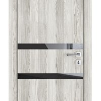 ШИ дверь DO-613 Айс/стекло Черное