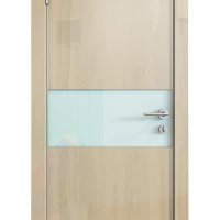 Дверь межкомнатная DO-501 Анегри светлый/стекло Белое