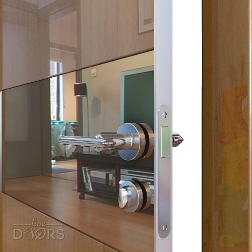 Дверь межкомнатная DO-501 Анегри темный/зеркало Бронза