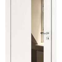 Дверь межкомнатная DO-504 Белый ясень/зеркало Бронза