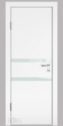 Дверь межкомнатная DO-513 Белый бархат/стекло Белое