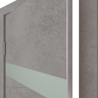 Дверь межкомнатная DO-502 Бетон светлый/Снег