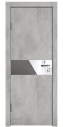 ШИ дверь DO-609 Бетон светлый/Зеркало