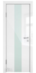 ШИ дверь DO-610 Белый глянец/стекло Белое