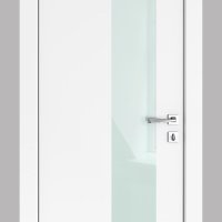 Дверь межкомнатная DO-504 Белый бархат/стекло Белое