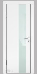 Дверь межкомнатная DO-504 Белый бархат/стекло Белое