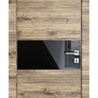 ШИ дверь DO-601 Лофт светлый/стекло Черное