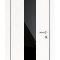 ШИ дверь DO-610 Жемчуг/стекло Черное