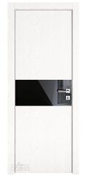 ШИ дверь DO-601 Жемчуг/стекло Черное