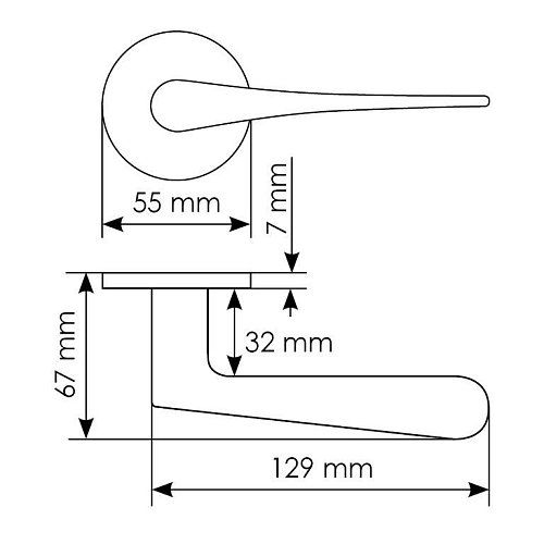 Дверная ручка AULA R5 BIA