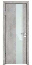 ШИ дверь DO-604 Бетон светлый/стекло Белое