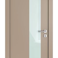 ШИ дверь DO-604 Латте софт/стекло Белое