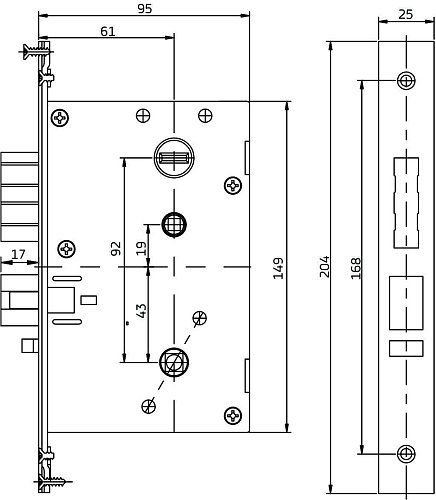 Электронный гостиничный замок HSU-9960-TH