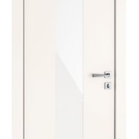 ШИ дверь DO-610 Сливки/стекло Белое