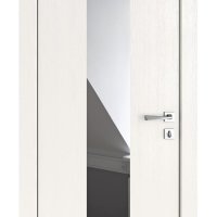 Дверь межкомнатная DO-510 Белый ясень/Зеркало