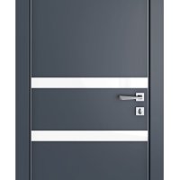 Дверь межкомнатная DO-513 Мэджик ПЭТ/стекло Белое