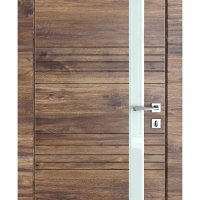 Дверь межкомнатная DO-514 Лофт темный/стекло Белое