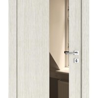 Дверь межкомнатная DO-504 Белая лиственница/зеркало Бронза