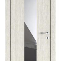 ШИ дверь DO-610 Белая лиственница/Зеркало