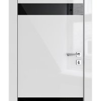 ШИ дверь DO-602 Серый глянец/стекло Черное