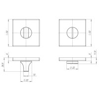 Ручка Punto (Пунто) поворотная BK6.K.ARC.Q52 (BK6 ARC) BL-24 черный