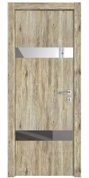 Дверь межкомнатная DO-502 Рустик натуральный/Зеркало