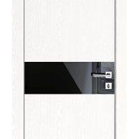 ШИ дверь DO-609 Жемчуг/стекло Черное