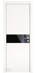 ШИ дверь DO-609 Жемчуг/стекло Черное
