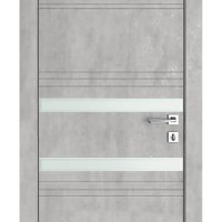 Дверь межкомнатная DO-515 Бетон светлый/Снег