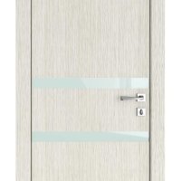 ШИ дверь DO-613 Белая лиственница/стекло Белое